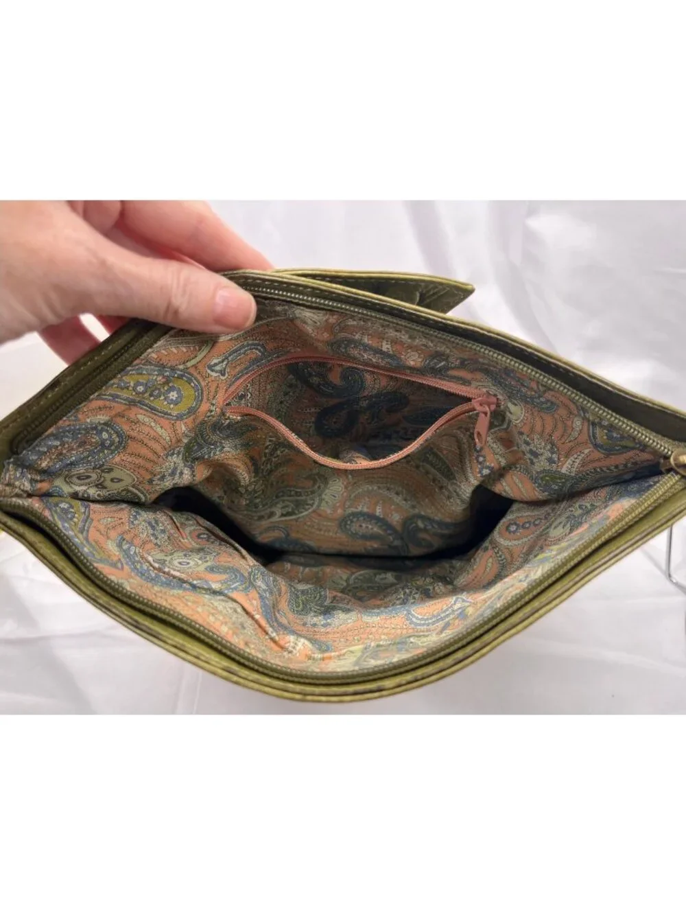 HOBO International Olive Green Clutch Ring Hardware